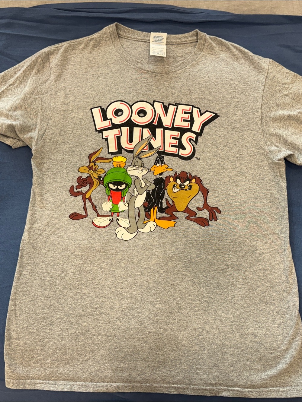 Late 90s/Y2k Gray Looney Tunes Graphic Tee